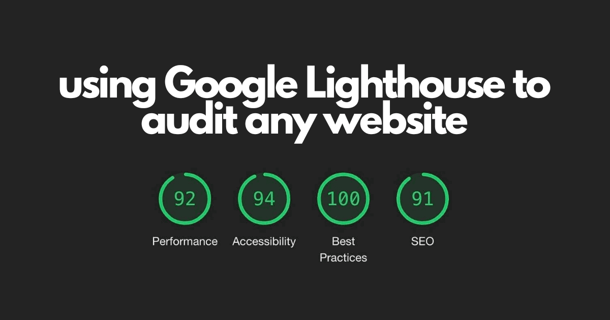 Using Google Lighthouse to audit any website